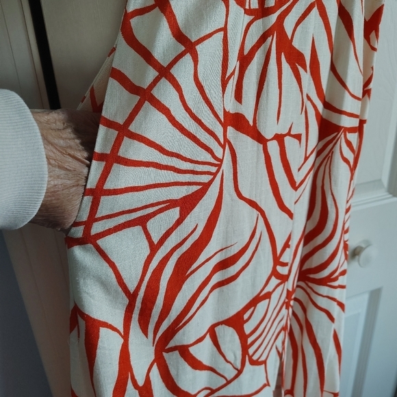 Nordstrom Lost & Wander Salt to the Sea Midi Halter Dress Red & Cream M NWT - Picture 7 of 13